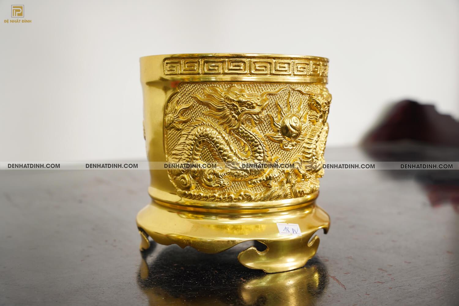 Bát hương 18 dát vàng 24k - Ảnh 7
