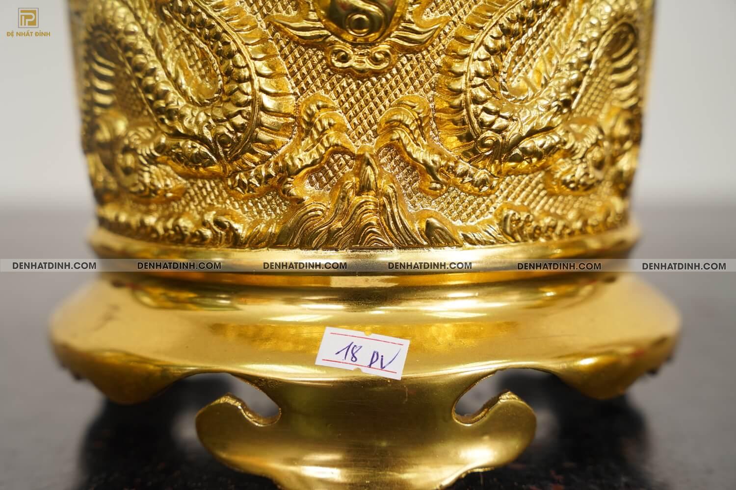 Bát hương 18 dát vàng 24k - Ảnh 5
