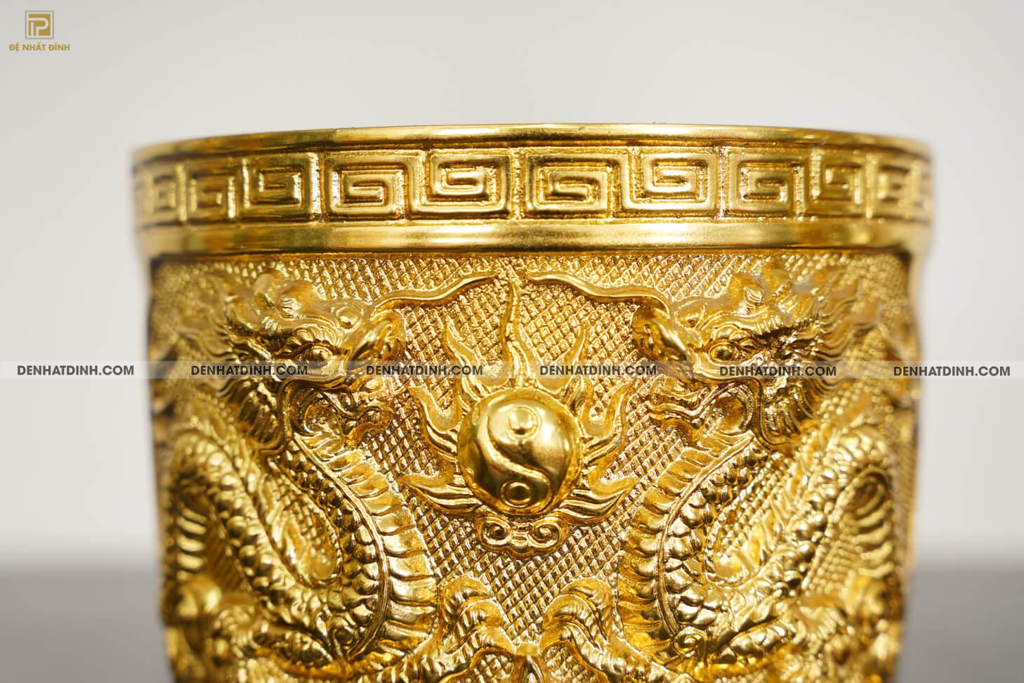 Bát hương 18 dát vàng 24k - Ảnh 4