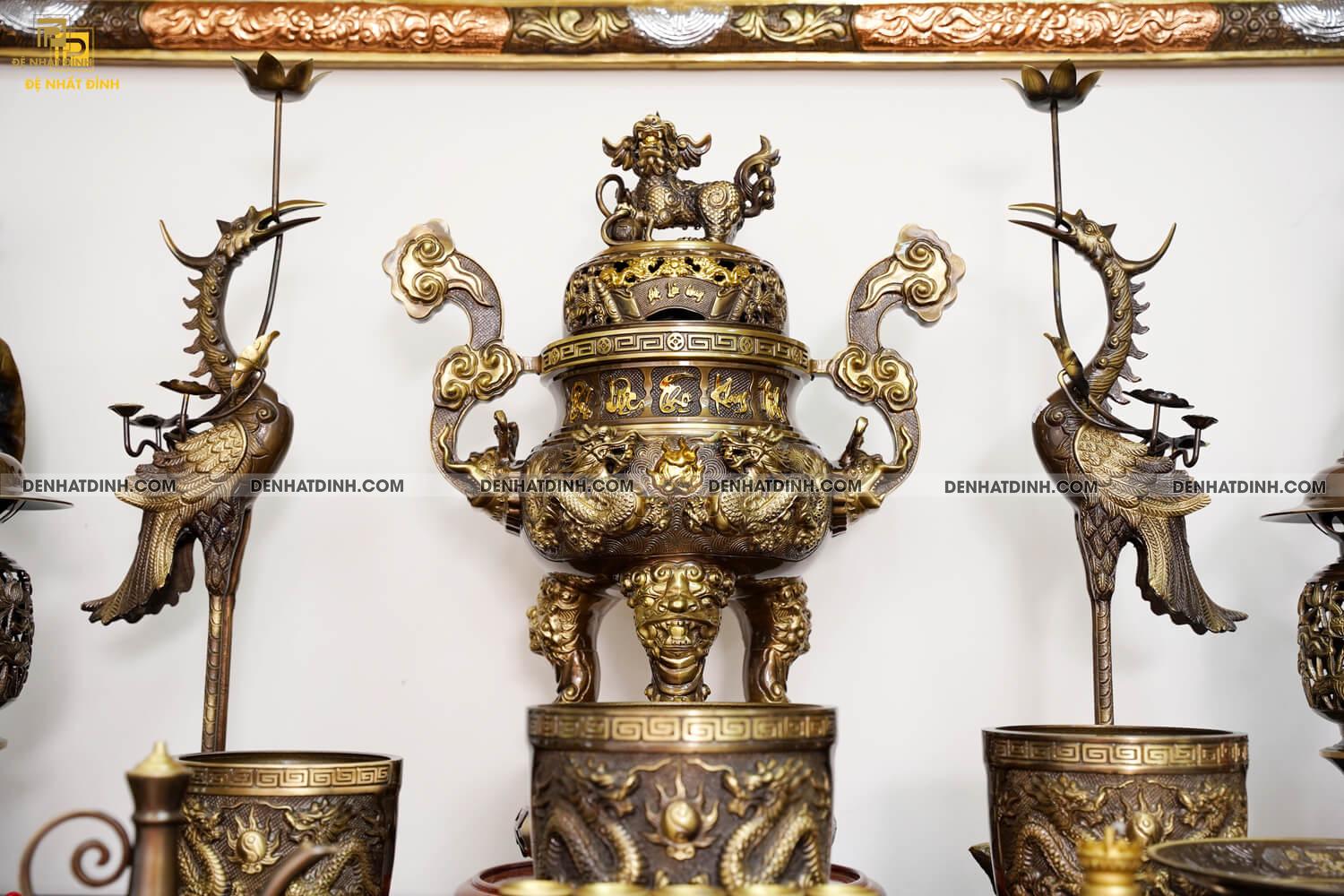 Bộ ngũ sự song long nắp cuốn thư công nghệ (5 chữ) đầy đủ phụ kiện - Ảnh 21