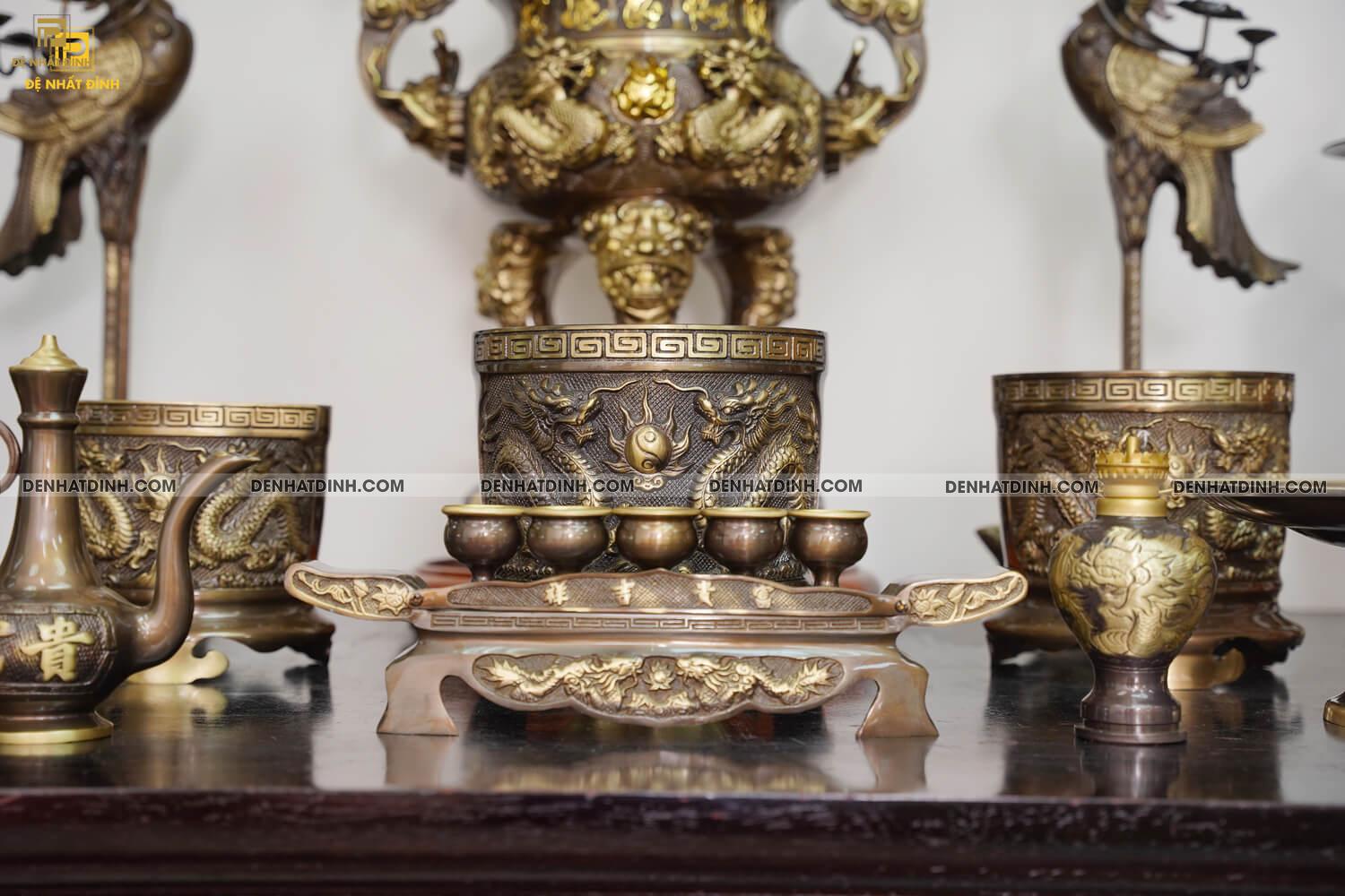 Bộ ngũ sự song long nắp cuốn thư công nghệ (5 chữ) đầy đủ phụ kiện - Ảnh 20