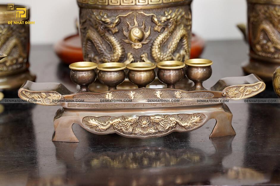 Bộ ngũ sự song long nắp cuốn thư công nghệ (5 chữ) đầy đủ phụ kiện - Ảnh 19