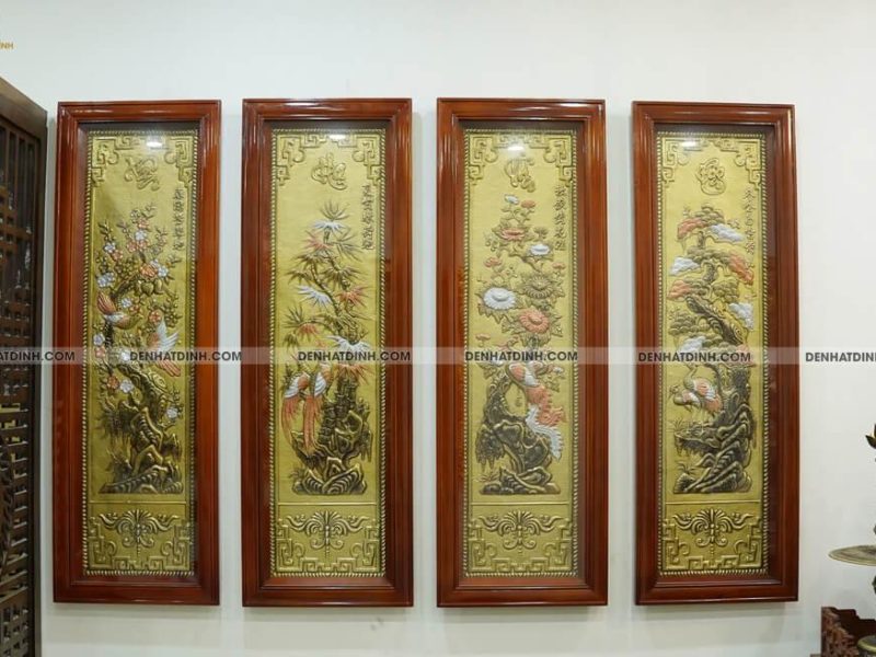 Tranh tứ quý 40x1m2
