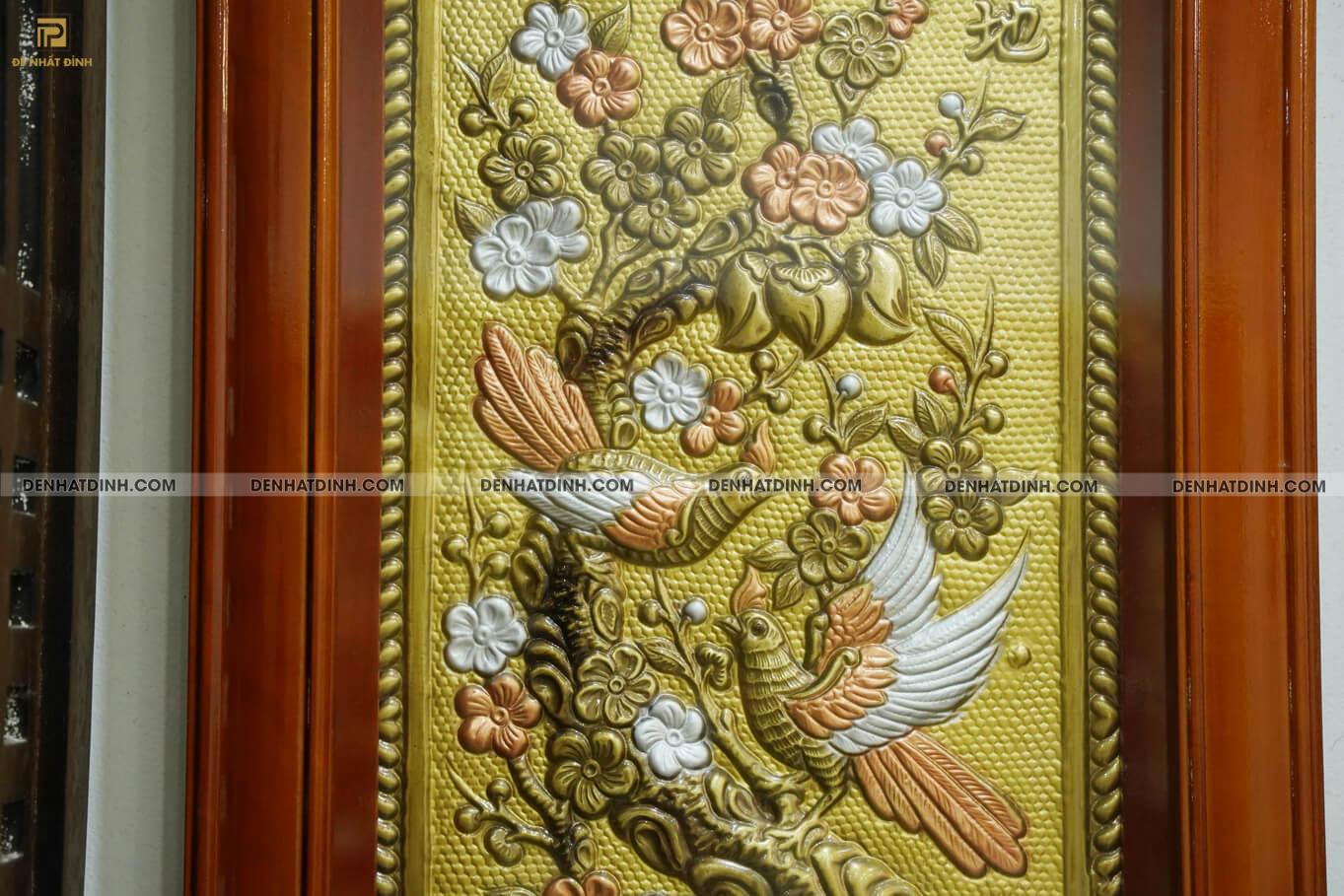 Tranh Tứ Quý Bằng Đồng Tùng Cúc Trúc Mai Cao 120cm x rộng 40cm - Ảnh 10