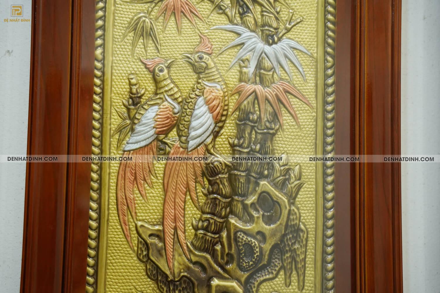 Tranh Tứ Quý Bằng Đồng Tùng Cúc Trúc Mai Cao 120cm x rộng 40cm - Ảnh 9