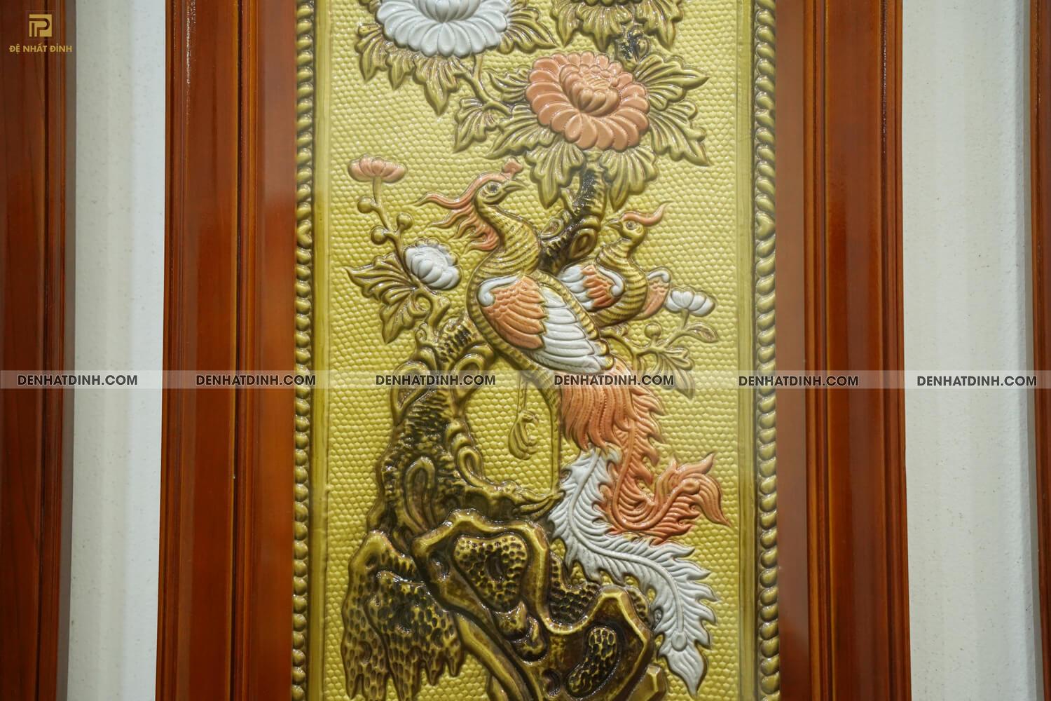 Tranh Tứ Quý Bằng Đồng Tùng Cúc Trúc Mai Cao 120cm x rộng 40cm - Ảnh 8