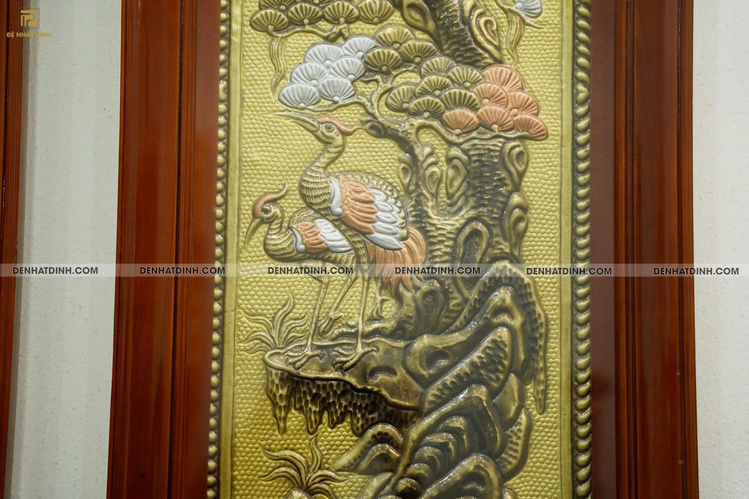 Tranh Tứ Quý Bằng Đồng Tùng Cúc Trúc Mai Cao 120cm x rộng 40cm - Ảnh 7