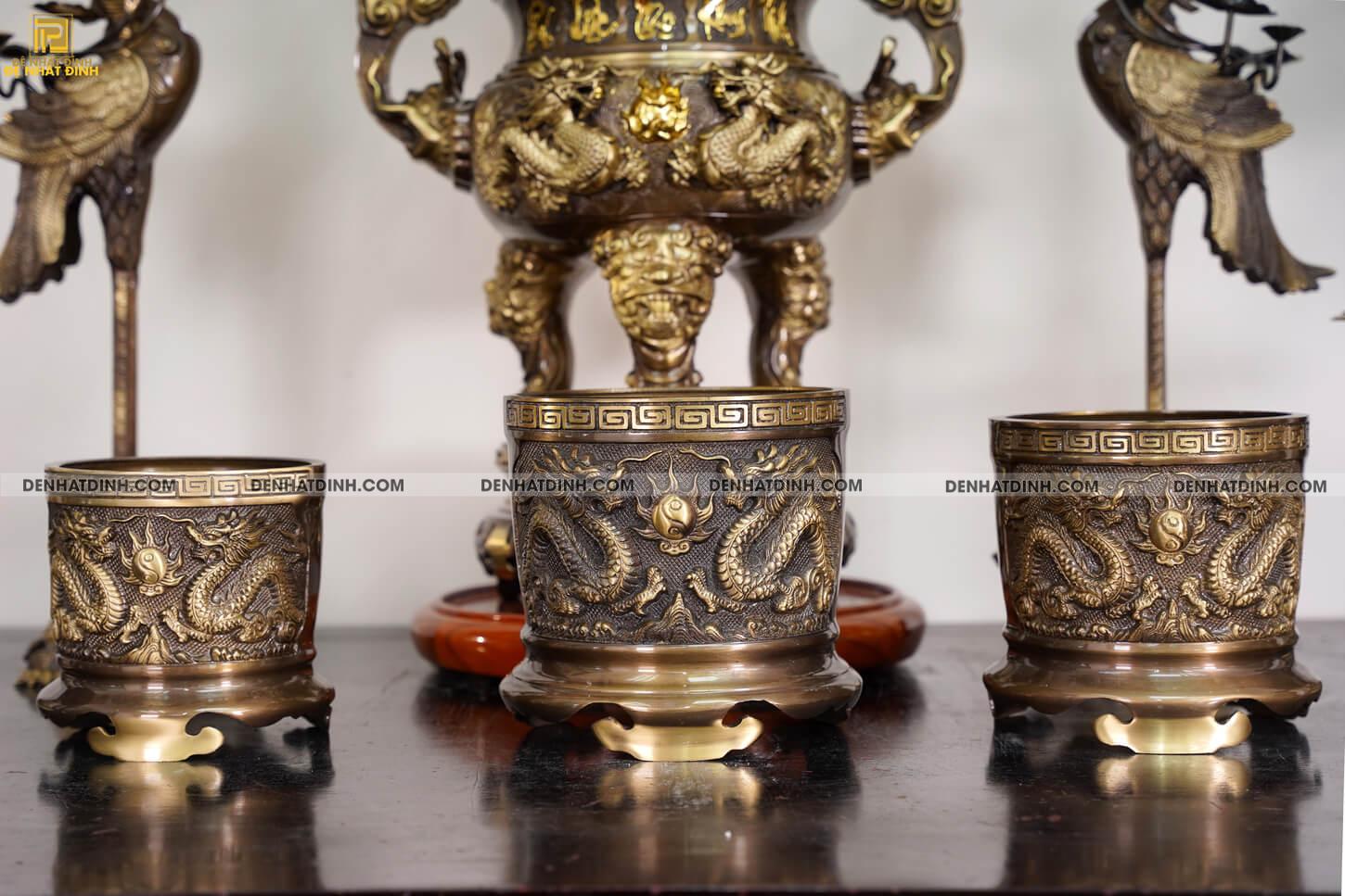 Bộ ngũ sự song long cuốn thư công nghệ (5 chữ) kèm 12 món - Ảnh 4