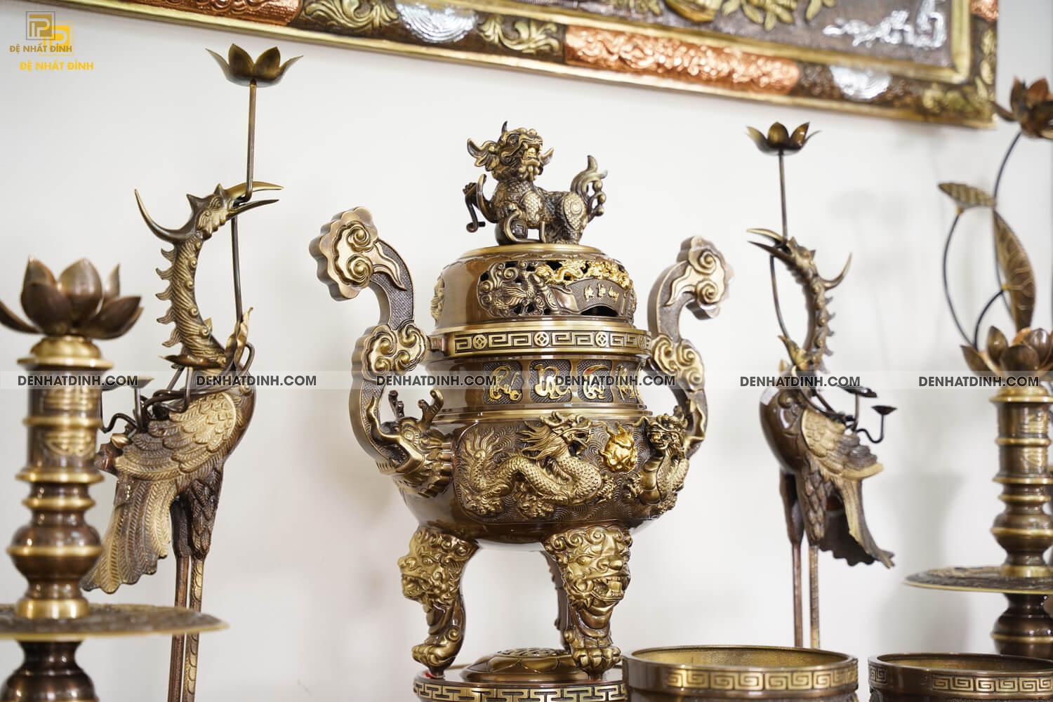 Bộ ngũ sự song long cuốn thư công nghệ (5 chữ) kèm 12 món - Ảnh 5