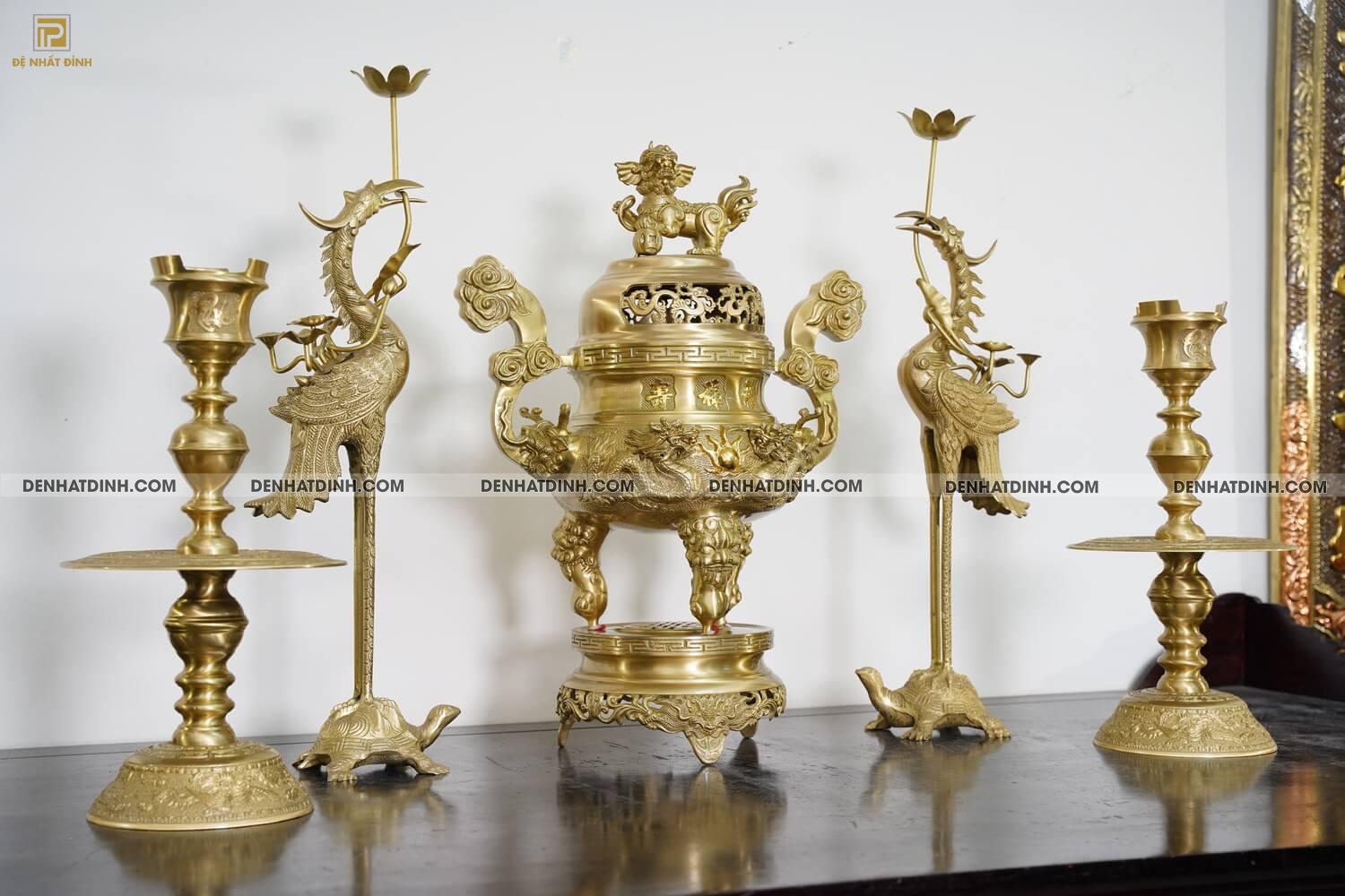 Bộ ngũ sự song long 64 mộc chữ Phúc - Ảnh 2