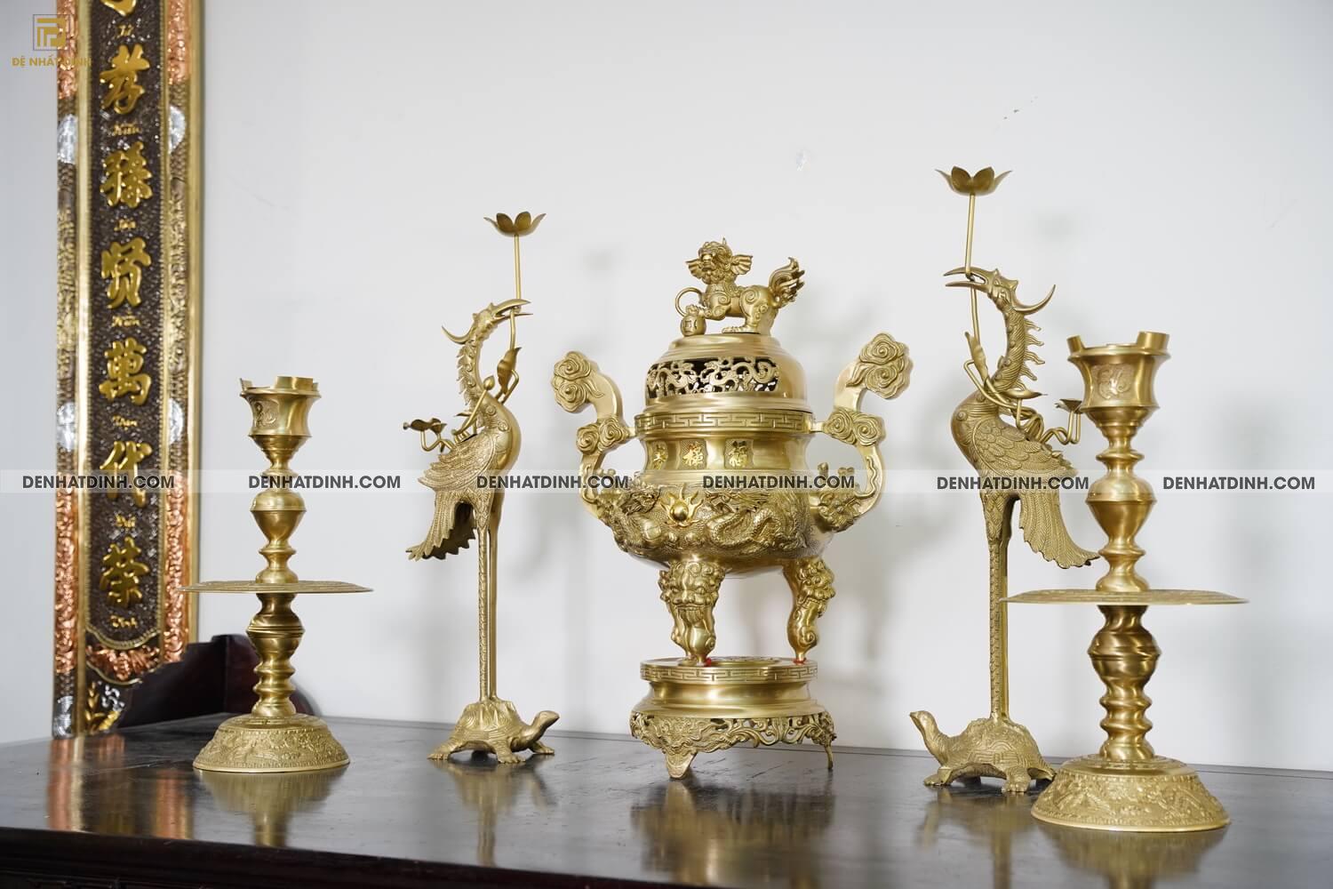 Bộ ngũ sự song long 64 mộc chữ Phúc - Ảnh 3