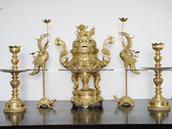 Bộ ngũ sự song long 65 cuốn thư nến kỹ mộc 5 chữ