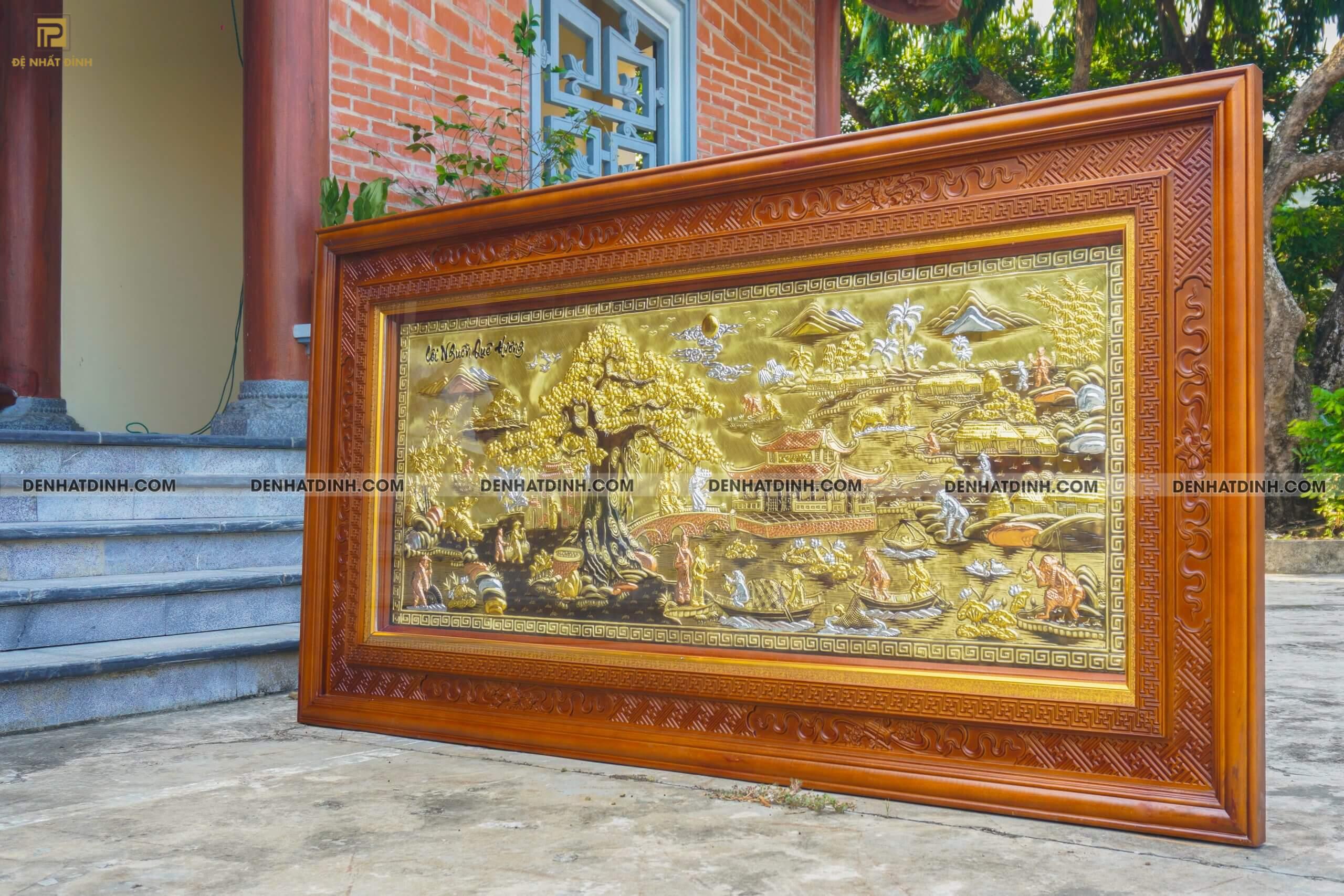 Tranh Cội nguồn quê hương bằng đồng khung bản rộng - Ảnh 2