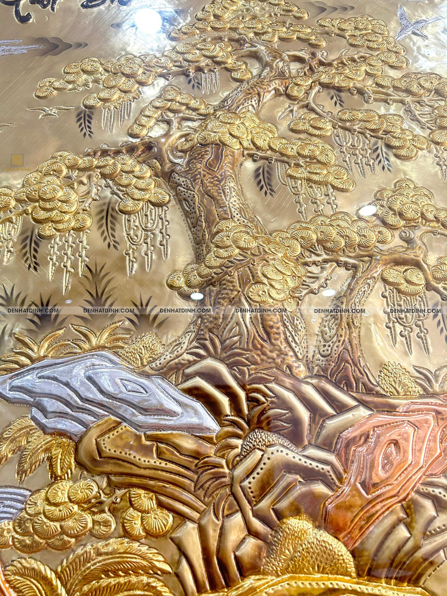 Tranh đồng thuận buồm xuôi gió khung gỗ dát vàng - Ảnh 6