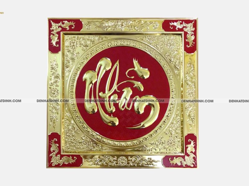 Tranh chữ khung đồng 60x60