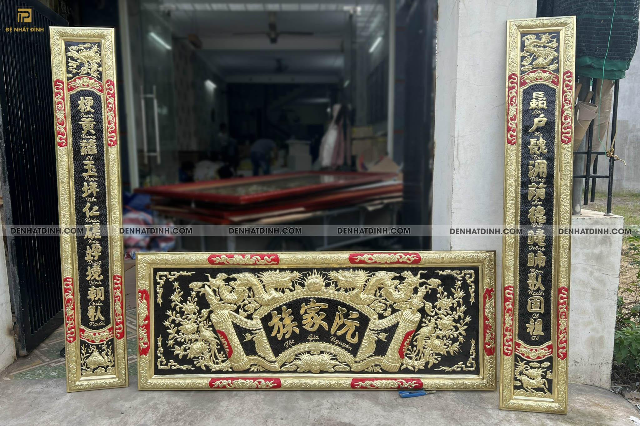 Hoành phi câu đối bằng đồng DND1 - Ảnh 2