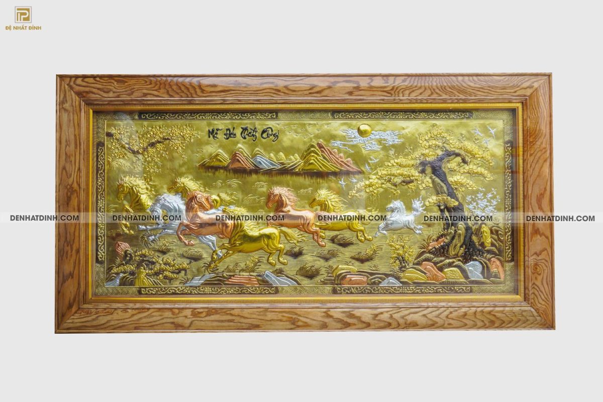 Tranh mã đáo thành công bằng đồng khung trơn