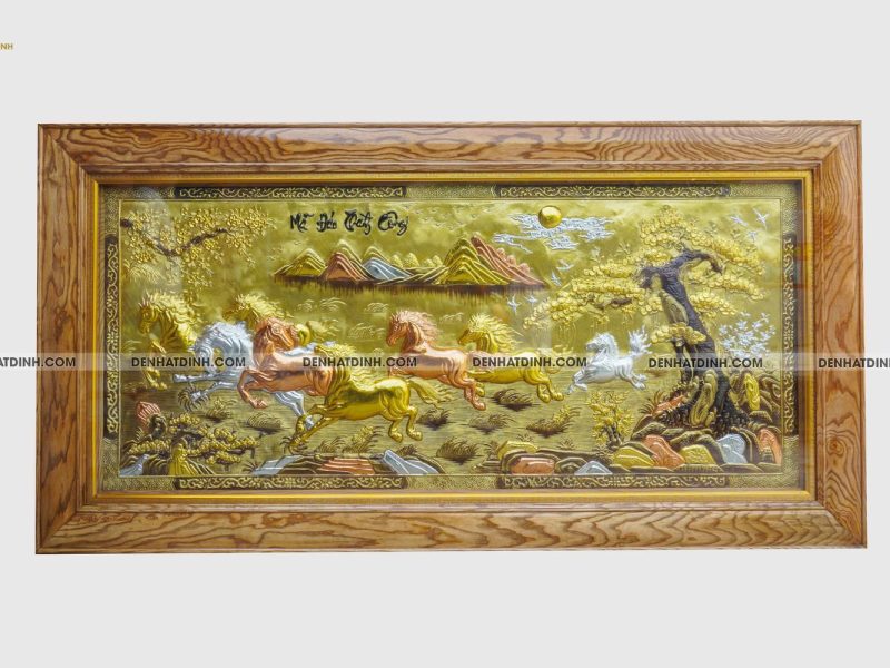 Tranh mã đáo thành công bằng đồng khung trơn