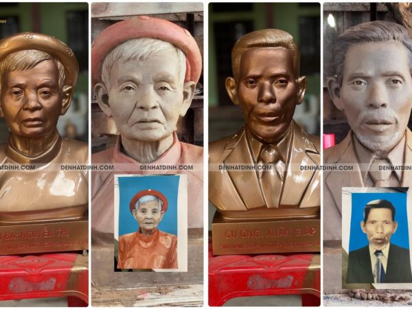 Tượng truyền thần bằng đồng đỏ cao 42cm, nặng 16-18kg