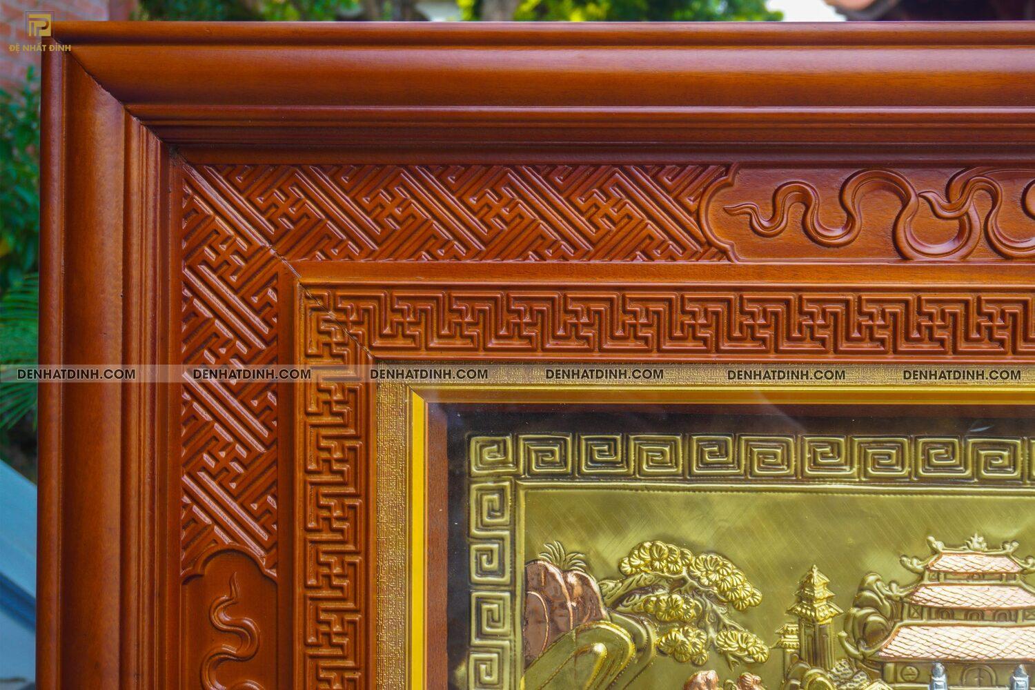 Tranh vinh quy bái tổ bằng đồng bản khung to - Ảnh 7