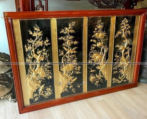 Tranh đồng tứ quý hợp với người mệnh Mộc và Hỏa
