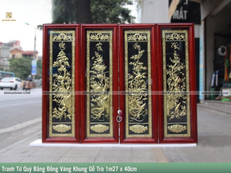 Tranh tứ quý bằng đồng phù hợp với mọi không gian