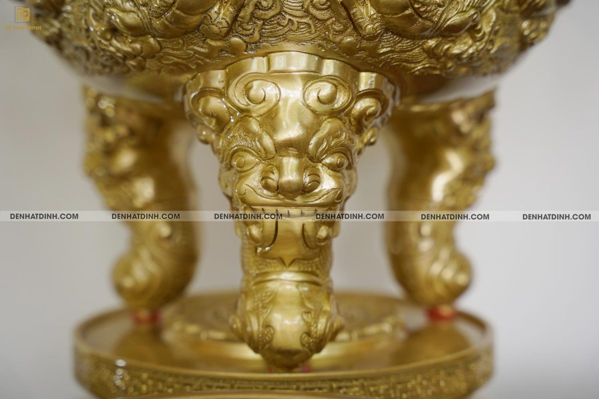 Bộ đỉnh đồng Ngũ Sự Song Long 65 Nắp Thọ đầy đủ phụ kiện - Ảnh 6