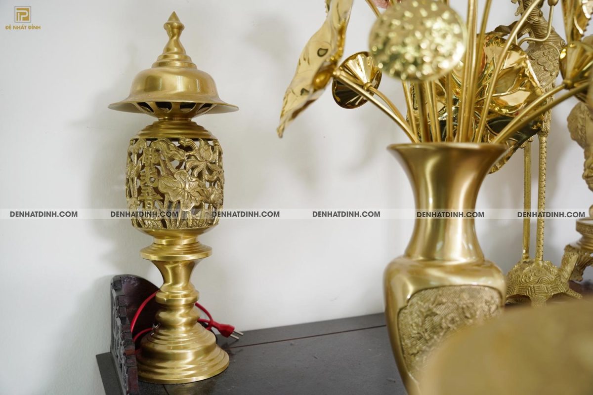 Bộ đỉnh đồng Ngũ Sự Song Long 65 Nắp Thọ đầy đủ phụ kiện - Ảnh 16