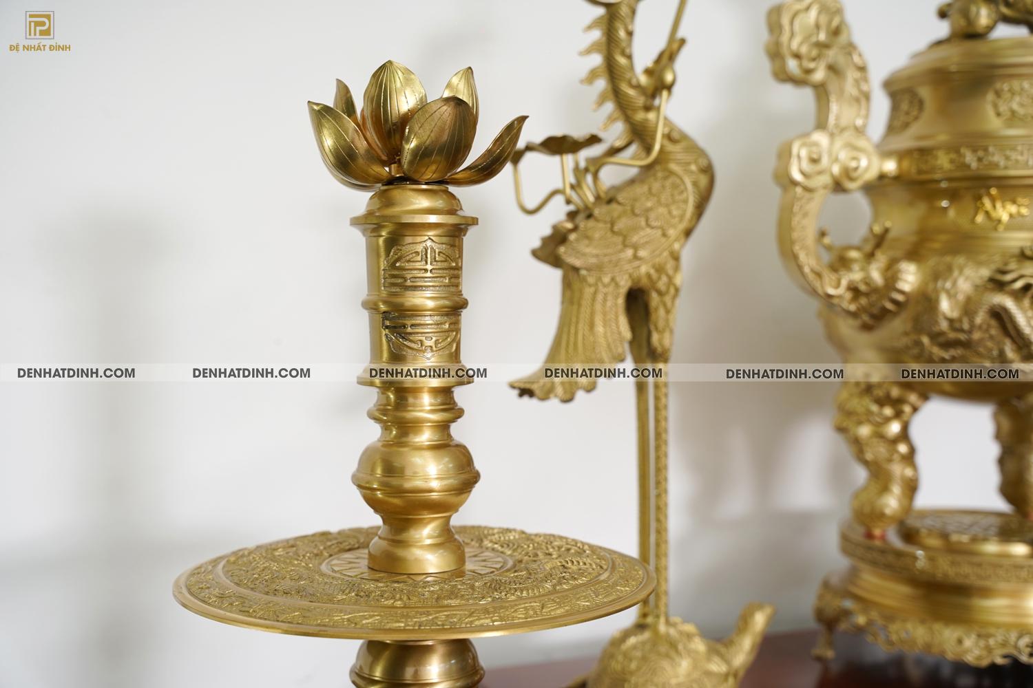 Bộ đỉnh đồng Ngũ Sự Song Long cao 65cm Nắp Thọ màu nguyên bản - Ảnh 12