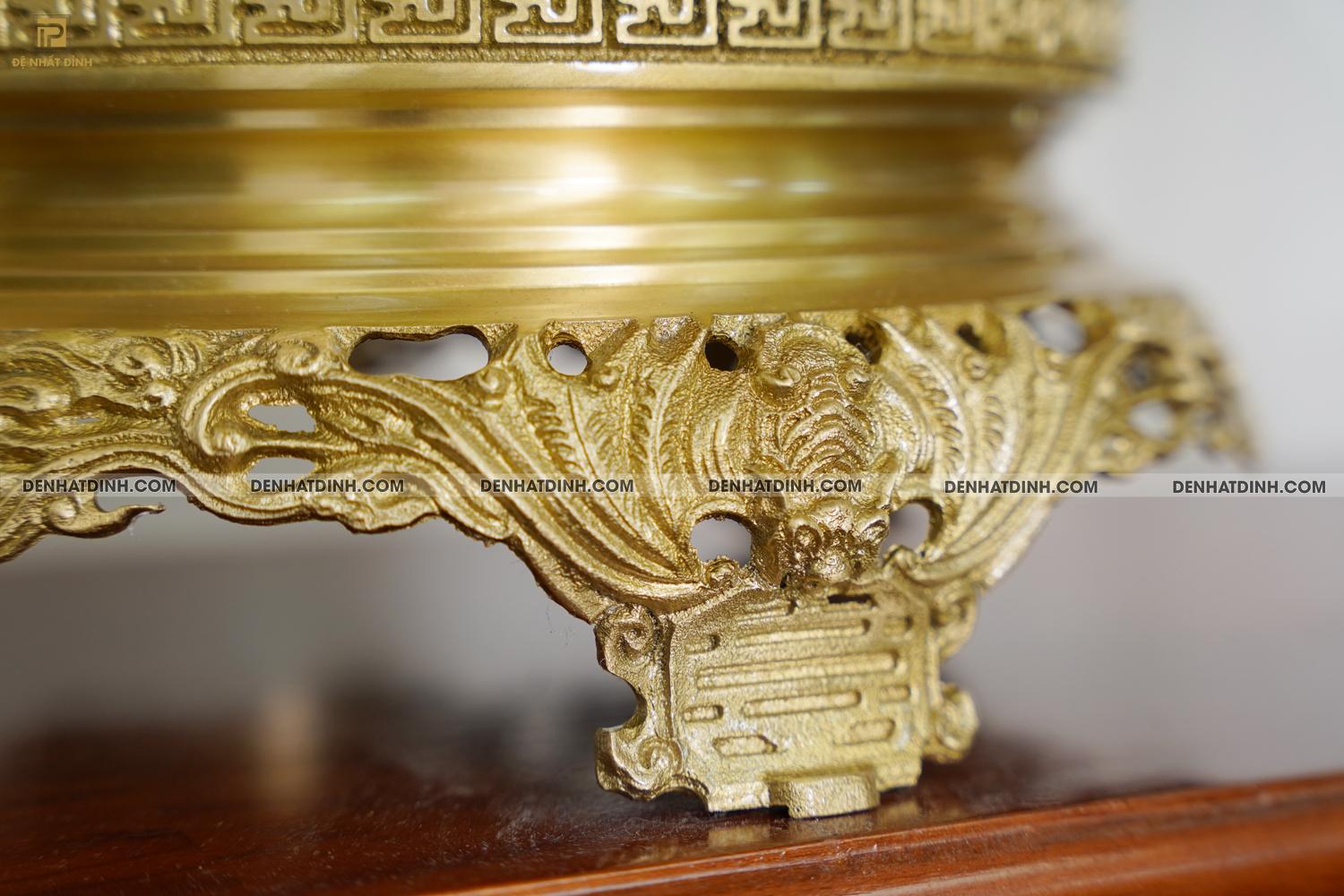 Đỉnh đồng Song Long 65 Nắp Thọ Màu Mộc - Ảnh 10