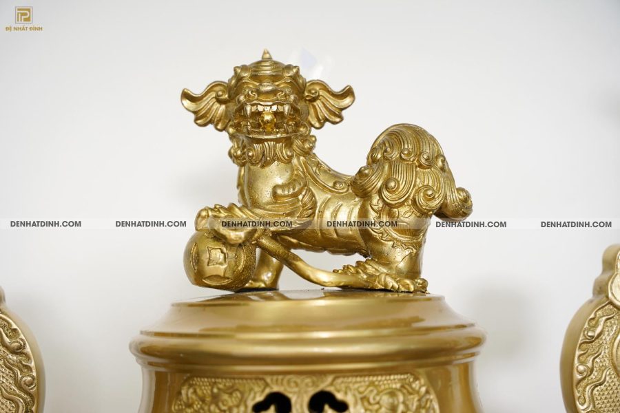 Bộ Ngũ Sự Song Long 65 cm Ngũ Phúc Lâm Môn - Màu Nguyên Chất - Hình ảnh 4