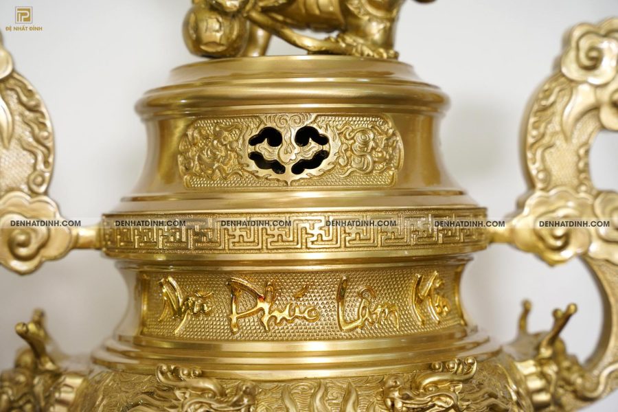 Bộ Ngũ Sự Song Long 65 cm Ngũ Phúc Lâm Môn - Màu Nguyên Chất - Hình ảnh 5