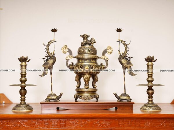 Bộ Ngũ Sự Song Long 68 cm Tứ Linh Mang Ý Nghĩa Nhân Quả