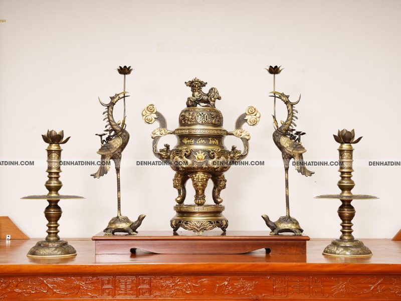 Bộ Ngũ Sự Song Long 68 cm Tứ Linh Mang Ý Nghĩa Nhân Quả