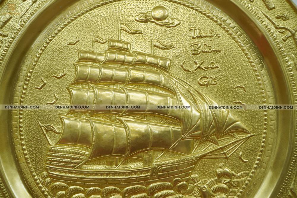 Mâm đồng thuận buồm xuôi gió 52cm - Ảnh 3