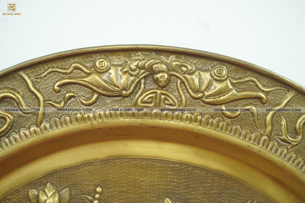 Mâm tranh đồng thiên nga 52cm - Ảnh 5