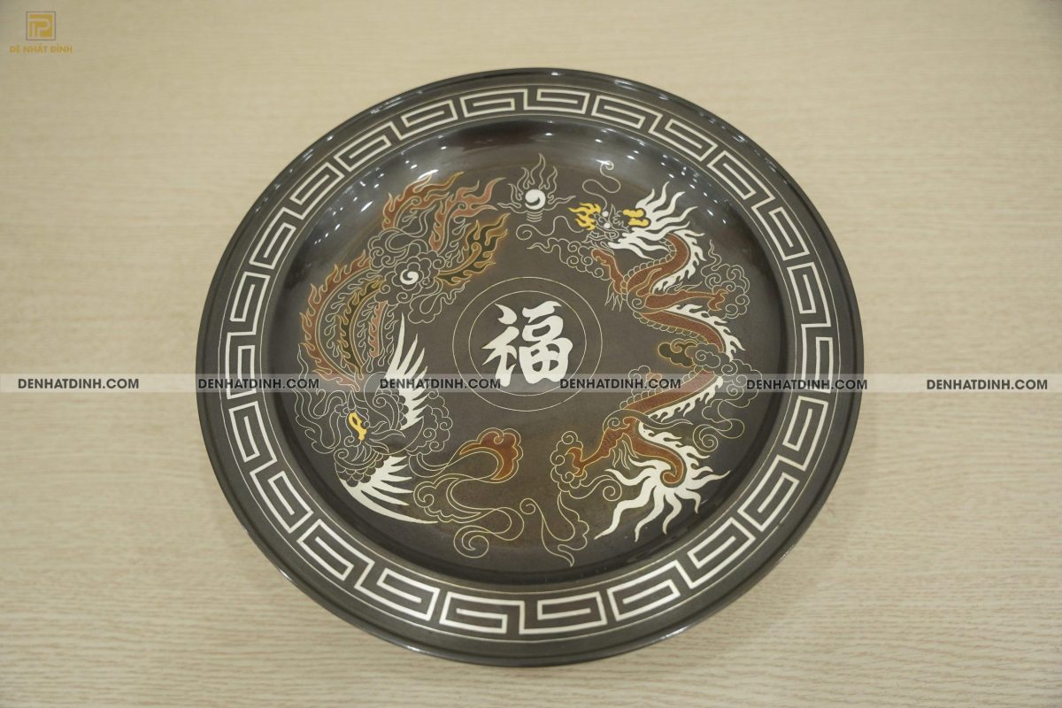 Mâm bồng khảm ngũ sắc - Ảnh 2