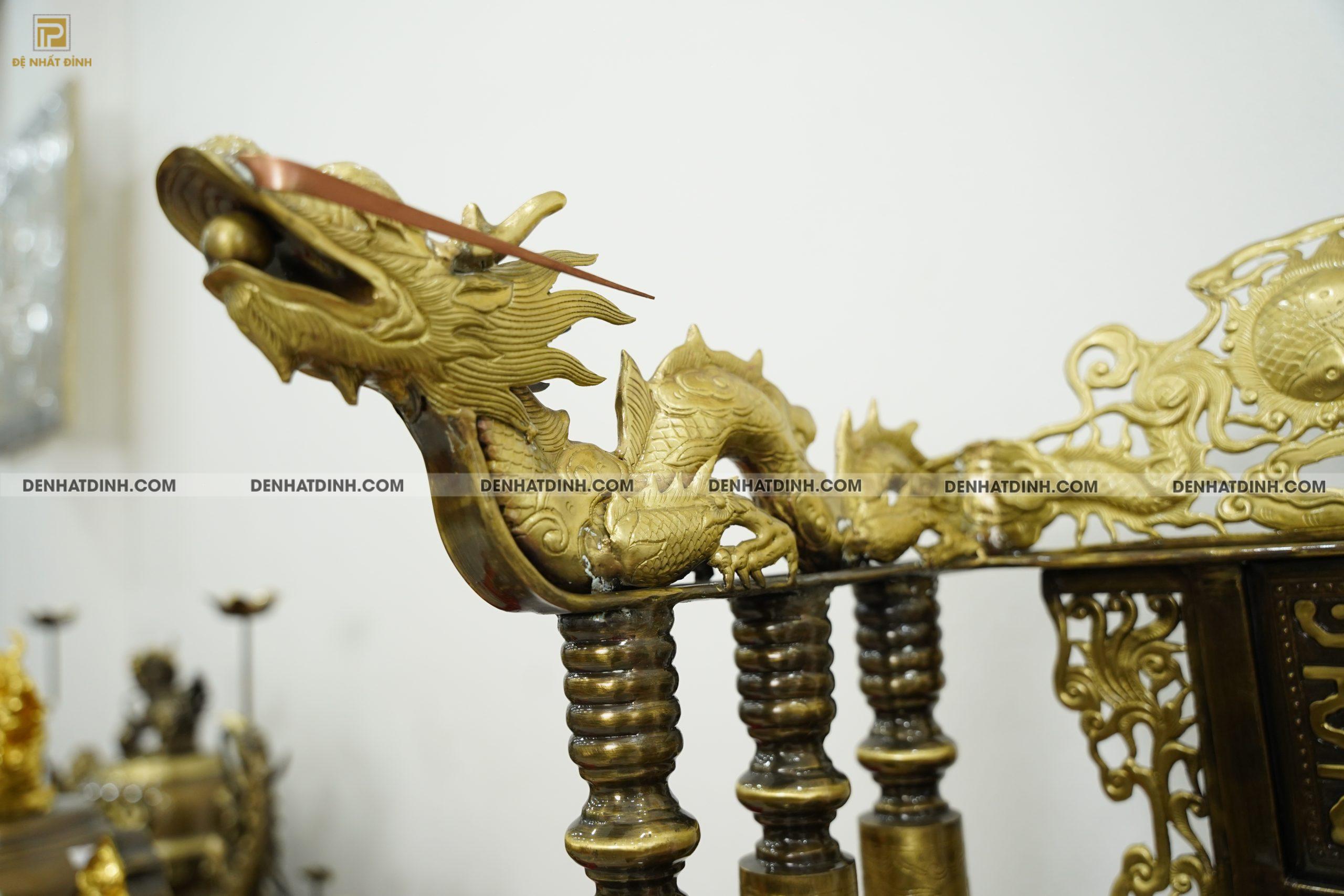 Ngai thờ 81 bằng đồng catut màu hun cổ - Ảnh 6