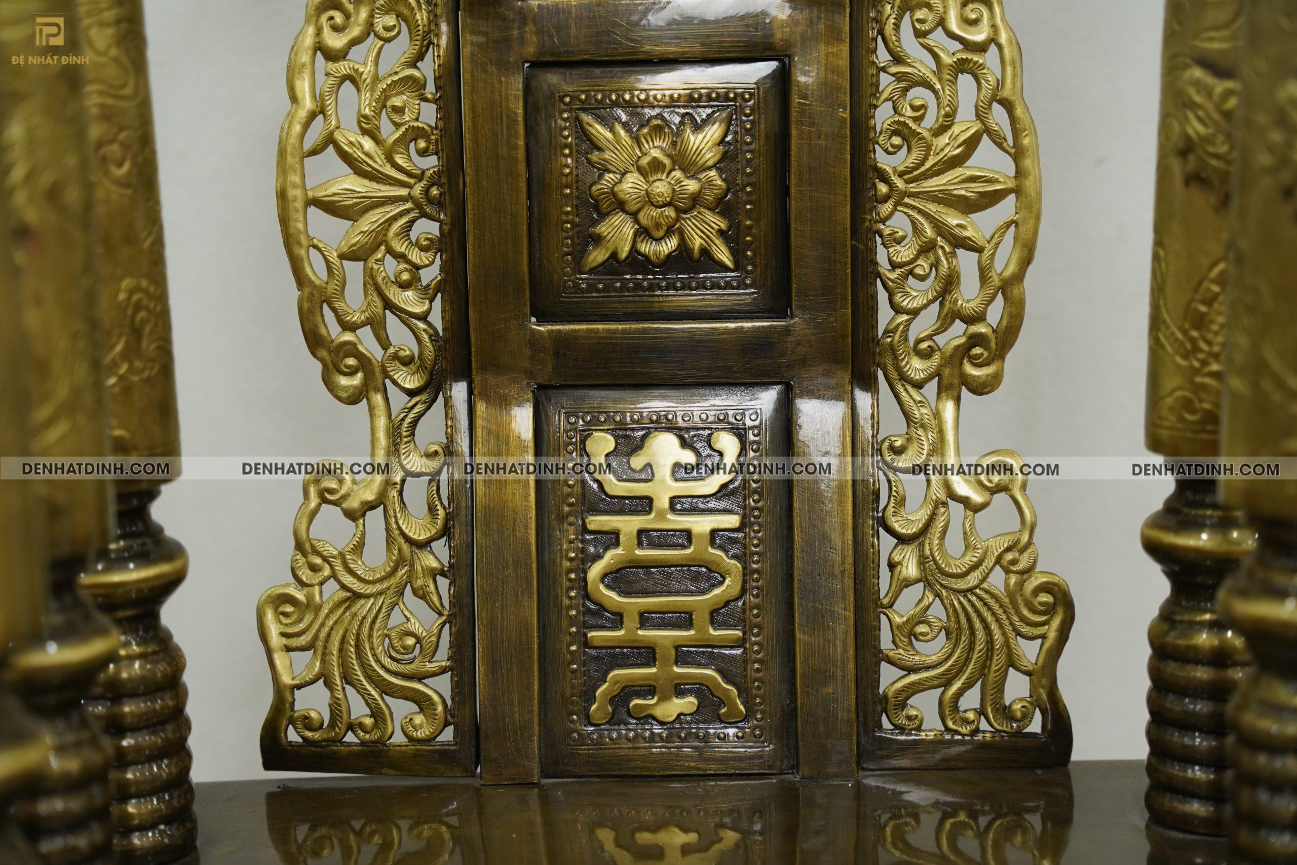 Ngai thờ 81 bằng đồng catut màu hun cổ - Ảnh 2