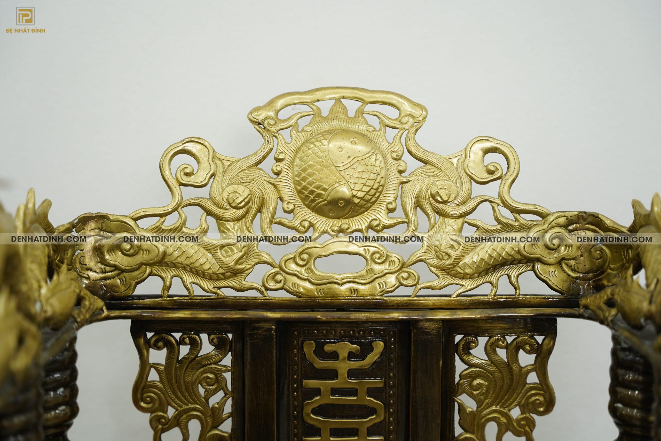 Ngai thờ 81 bằng đồng catut màu hun cổ - Ảnh 4