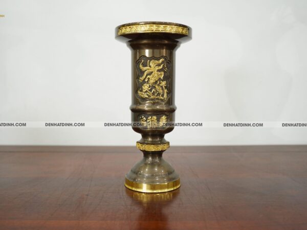 Ống hương 30 bằng đồng dát vàng điểm