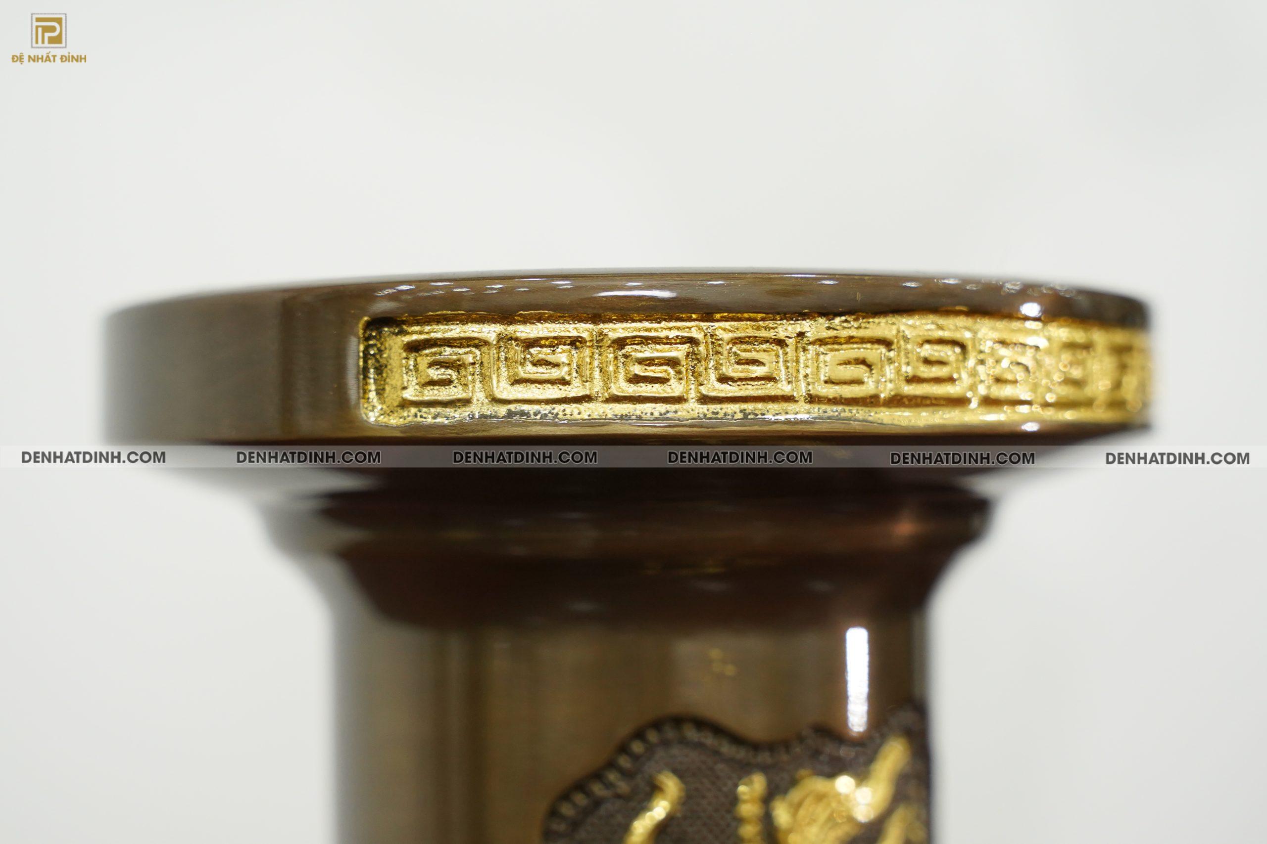 Ống hương 30 bằng đồng dát vàng điểm - Ảnh 7