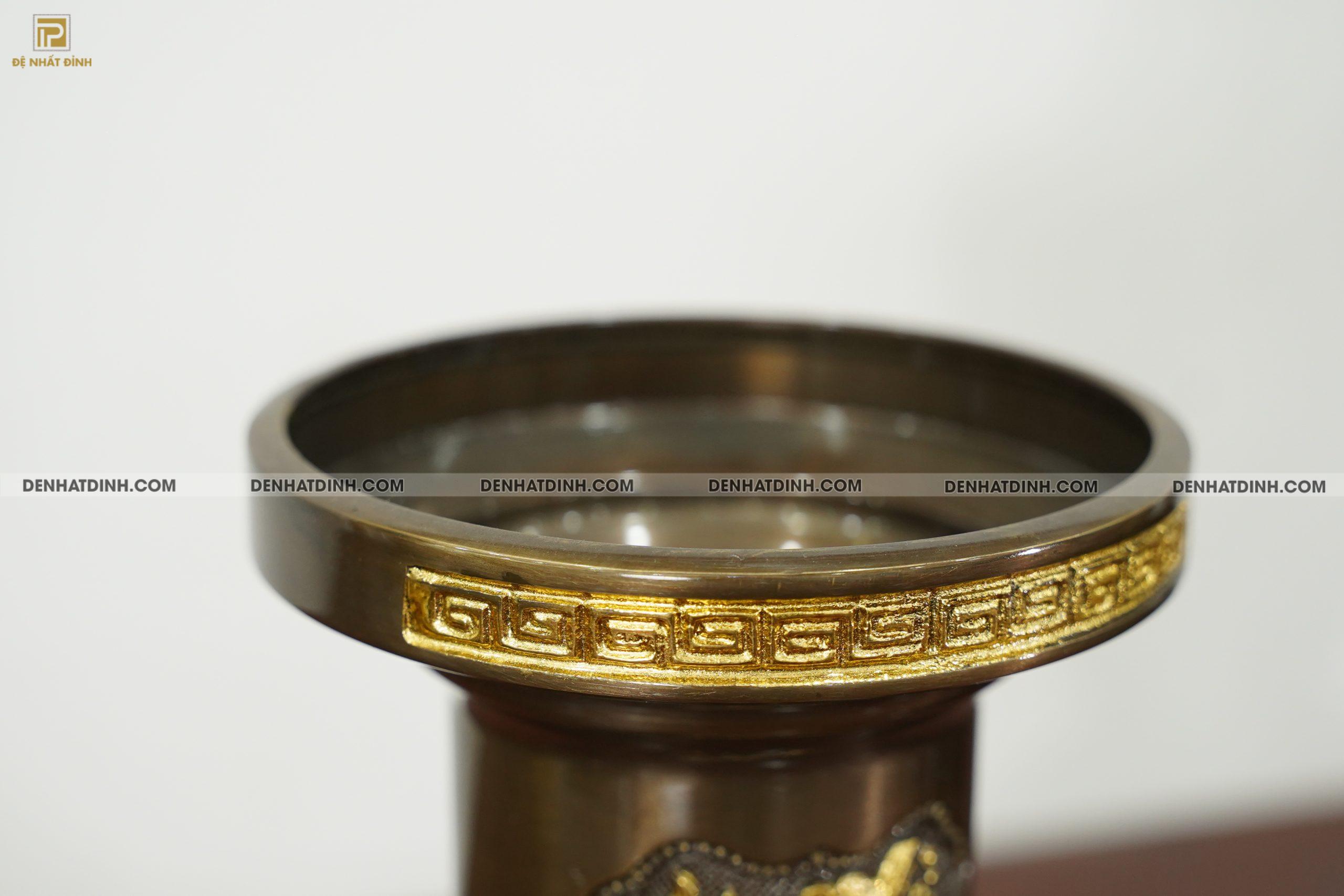 Ống hương 30 bằng đồng dát vàng điểm - Ảnh 2