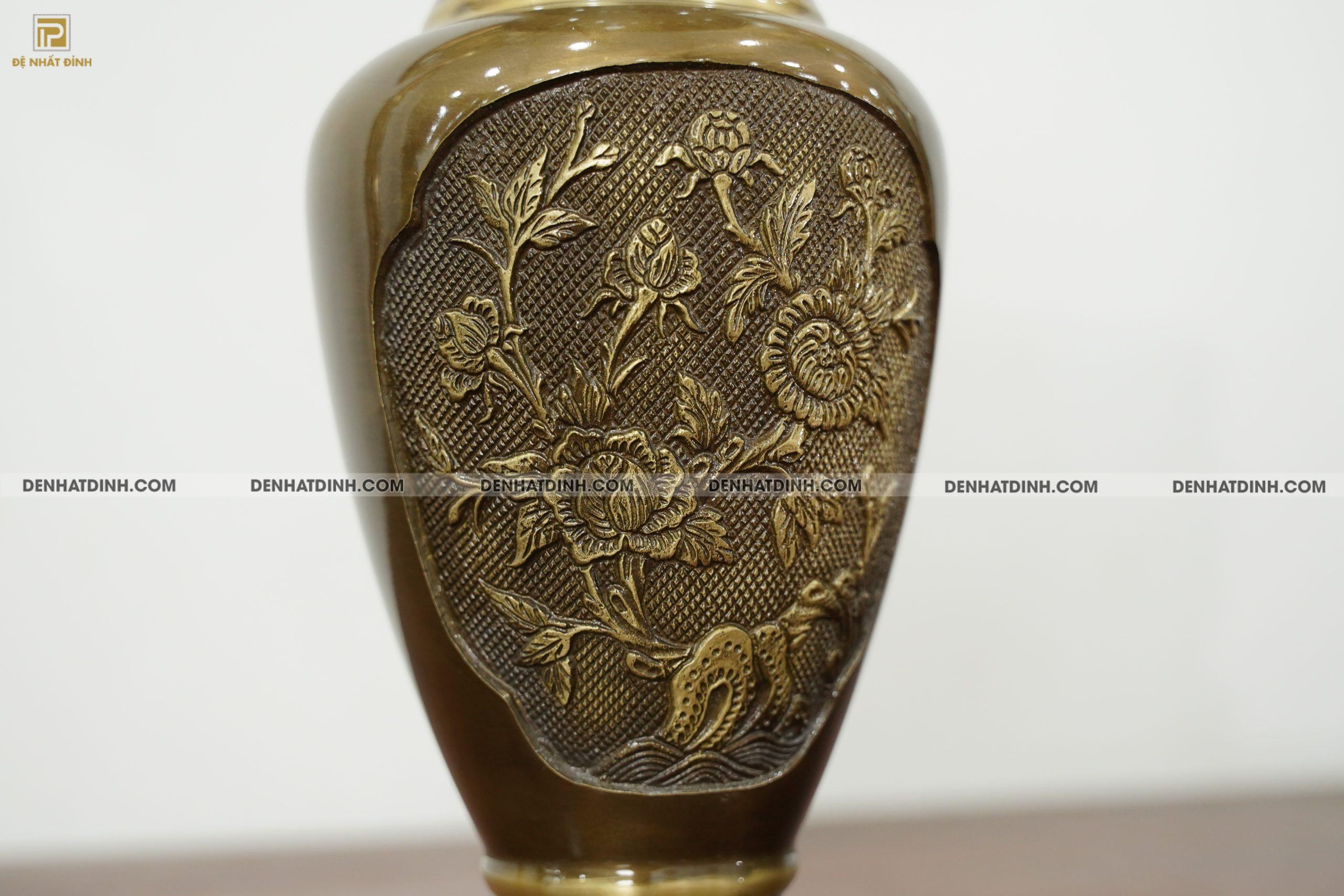 Lục bình cao 30cm màu hun cổ - Ảnh 5