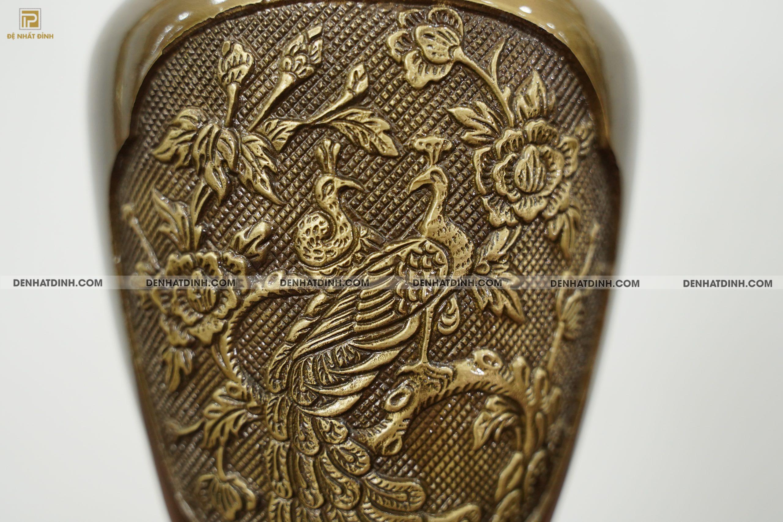 Lục bình cao 30cm màu hun cổ - Ảnh 3