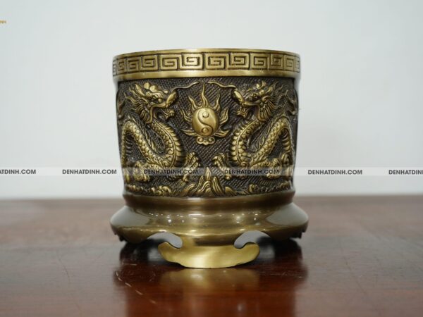 Bát hương bằng đồng đường kinh 18cm hun cổ