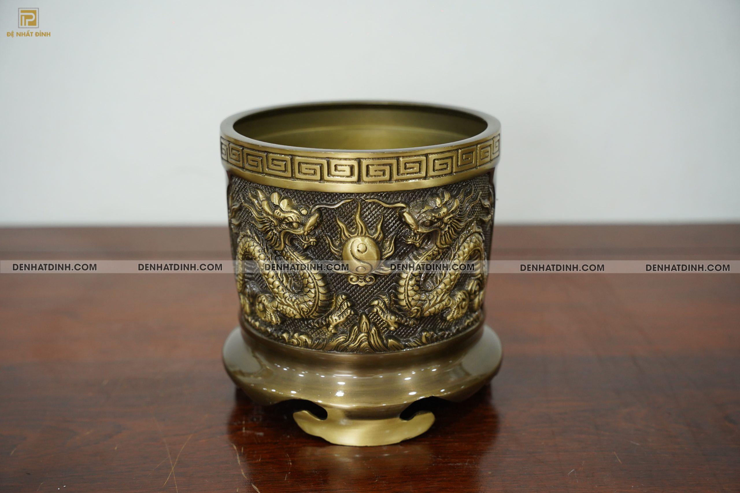 Bát hương bằng đồng 18 Mộc