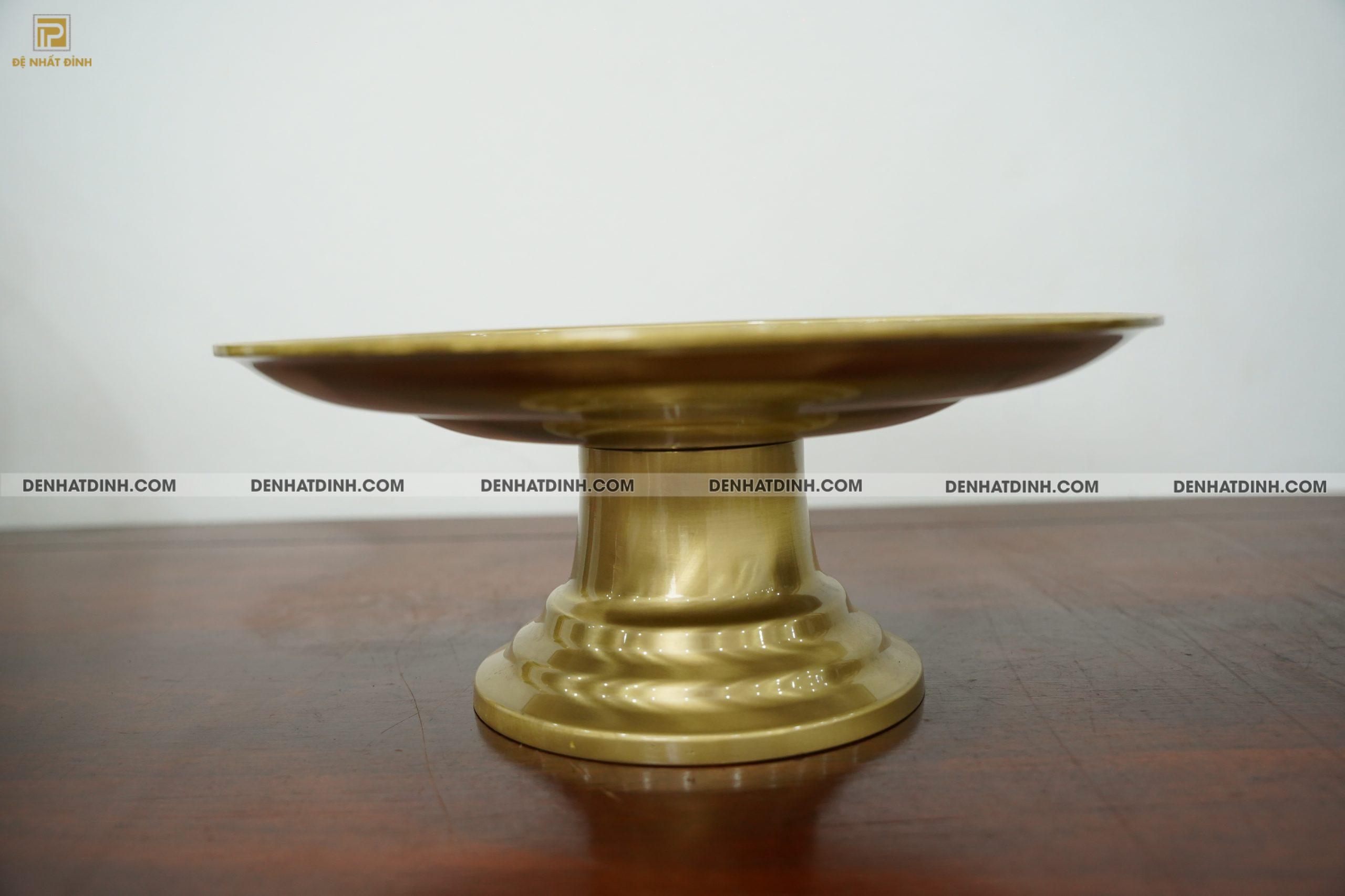 Mâm bồng hoa quả đường kính 30cm màu vàng mộc - Ảnh 5