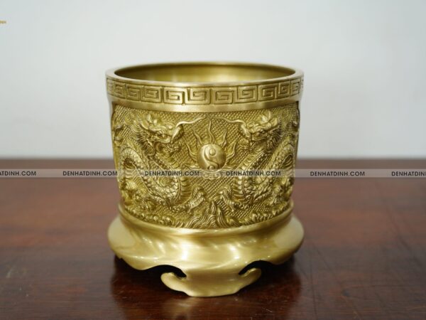 Bát hương bằng đồng bán kính 16cm màu nguyên bản