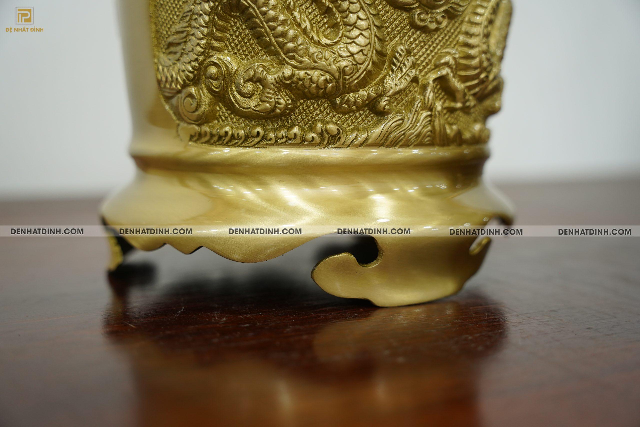 Bát hương bằng đồng bán kính 16cm màu nguyên bản - Ảnh 2